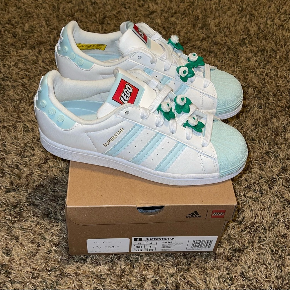 Adidas Superstar Originals x LEGO Shoes US Women's Size 5.5 NEW